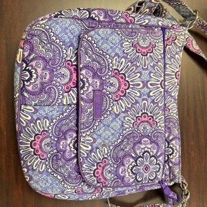 Vera Bradley Lavender and Pink Floral Crossbody Bag